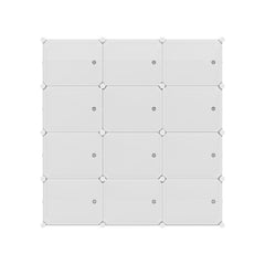 Artiss Shoe Rack DIY 12 Storage Cube Stackable White
