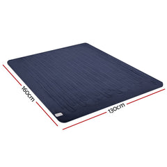 Giselle Bedding Electric Throw Blanket - Navy