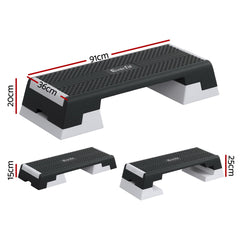 Everfit 3 Level Aerobic Step Adjustable Stepper for Home Workouts