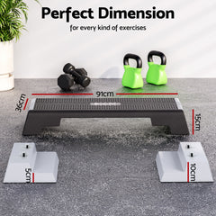 Everfit 3 Level Aerobic Step Adjustable Stepper for Home Workouts