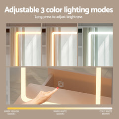 Artiss Dressing Table Vanity Desk Set Stool Led White