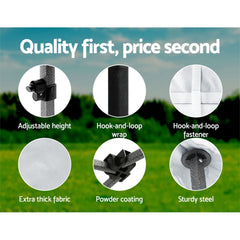 Instahut Gazebo Pop Up Marquee 3x6 Folding 500D Wedding Tent Base Pod White