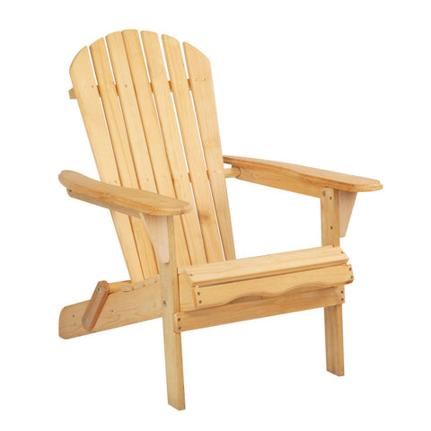 Gardeon Outdoor Chairs Furniture Beach Chair Lounge Wooden Adirondack Garden Patio NT Deals