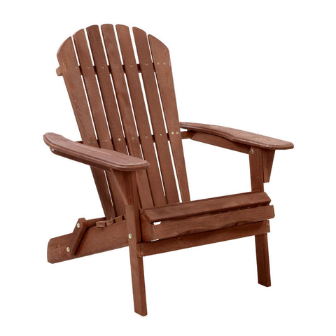 Gardeon Outdoor Furniture Beach Chair Wooden Adirondack Patio Lounge Garden NT Deals