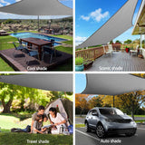Instahut Shade Sail Cloth Canopy Shadecloth Awning Outdoor Rectangle 3x5M NT Deals