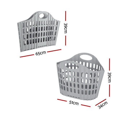 Artiss Laundry Basket Hamper Large Foldable Washing Clothes Storage Organiser