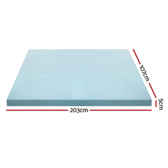 Giselle Bedding Memory Foam Mattress Topper Cool Gel 5cm King Single