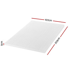Giselle Bedding Memory Foam Mattress Topper Egg Crate 5cm King Single