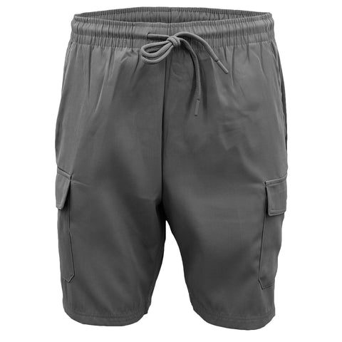 Men's Cargo Shorts 4 Pockets Cascual Work Trousers Active Pants Elastic Waist, Charcoal, 2XL NT Deals