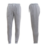 Mens Unisex Fleece Lined Sweat Track Pants Suit Casual Trackies Slim Cuff XS-6XL, Navy, L NT Deals
