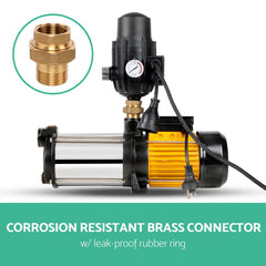 Giantz Garden Water Pump High Pressure 2500W 5-Stage Tank Irrigation Black