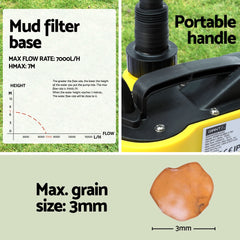 Giantz Garden Water Submersible Pump 400W Dirty Bore Sewerage Tank Well Steel