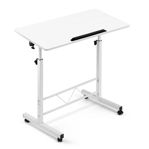 Portable Mobile Laptop Desk Notebook Computer Height Adjustable Table Sit Stand Study Office Work White NT Deals
