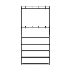 Artiss Shoe Rack Hall Tree 16 Pairs Black