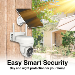 Laser FHD Outdoor Pan Tilt Camera Solar White