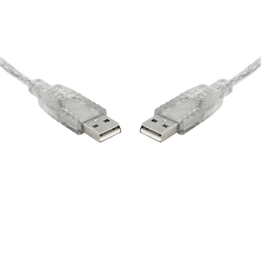 8WARE USB 2.0 Cable 2m A to A Male to Male Transparent