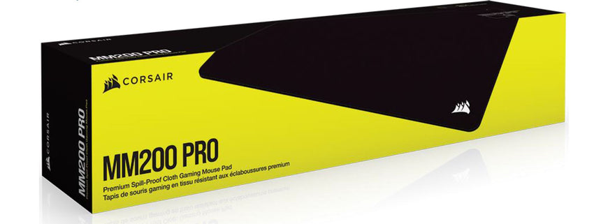 CORSAIR MM200 PRO Premium Spill-Proof Cloth Gaming Mouse Pad  Heavy XL - 450mm x 400mm surface, Black Surface