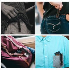 2x Mini Tactical Flashlight Small LED Torch 3 Mode Super Bright Light Clip Lamp