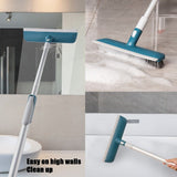 Floor Scrub Brush Push Broom Long Handle for Cleaning Tile Bathroom Tub Patio