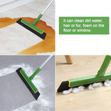 Green Floor Squeegee WiperBroom Floor Tile Cleaning Household Extendable Handle