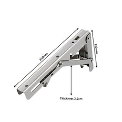 10"Stainless Steel Folding Table Bracket Shelf Bench 200kg Load Heavy Duty