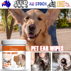 Yegbong Pet Ear Wipes, Pet Ear Cleaning Deodorizing Removing Mite And Earwax Cleaning Wipes