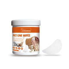 Yegbong Pet Ear Wipes, Pet Ear Cleaning Deodorizing Removing Mite And Earwax Cleaning Wipes