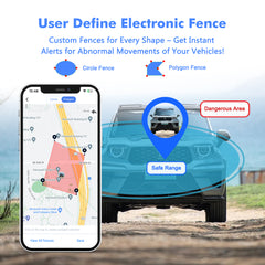4G GPS Tracker for Car/Moto/Luggage - Waterproof, Real-time Tracking 30 Days Battery Life, Remote Control via Free Trial App.