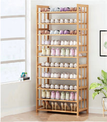 Ekkio 10-Tiers Bamboo Shoe Rack