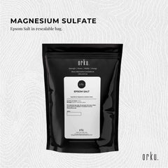 Orku 100g Epsom Salt - Magnesium Sulphate Bath Salts For Skin Body Sulfate