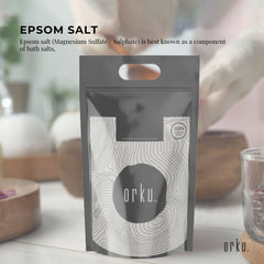 Orku 5Kg Epsom Salt - Magnesium Sulphate Bath Salts For Skin Body Sulfate