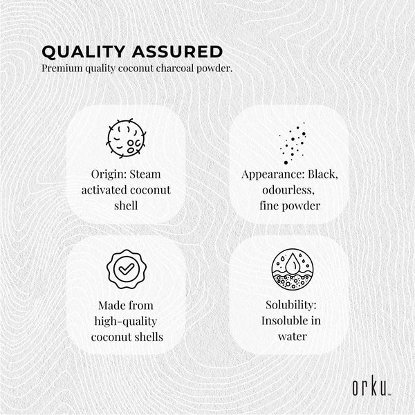 Orku 20Kg Activated Carbon Powder Coconut Charcoal - Water Filtration