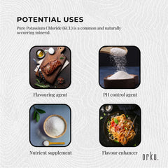 400g Potassium Chloride Powder - Pure E508 Food Grade Salt Substitute Replacer