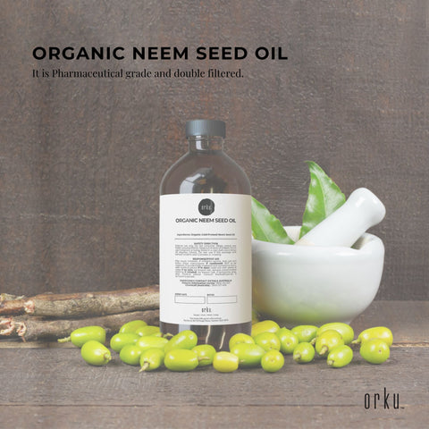 1L Organic Neem Seed Oil Pure Pharmaceutical Cold Pressed Azadirachtin Indica