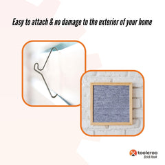 10 Pack 70mm (2.7") Brick Hooks - Wall Crab Clips Hangers For Pictures Plants