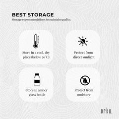 Orku 1L Organic Castor Oil - Hexane Free Cold Pressed