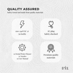 Water Jet Dental Flosser 600ml White - Electric Oral Pressure Tooth Irrigator