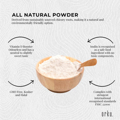 Orku 400g Chicory Root Inulin Powder - Unflavoured Natural Prebiotic Fibre