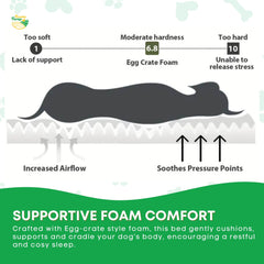 Orthopaedic Dog Bed XL Grey - Memory Foam Mattress Waterproof Removable Cover