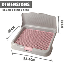 Dog Pet Potty Tray Training Toilet Detachable Wall T2 GREY