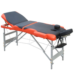 YES4HOMES 3 Fold 5 cm Thickness Foam Portable Aluminium Massage Table Massage Bed Beauty Therapy