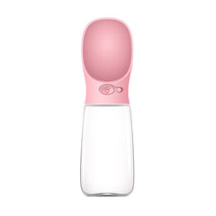 YES4PETS 550ml Portable Pet Dog Puppy Cat Drinking Mug Water Feeder Bottle Valve Travel Bottle Pink