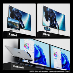 BENFEI 206GY-3F USB-C to HDMI 0.9M Cable 4K@60Hz, Aluminum Shell, Nylon Braided