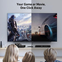 BENFEI 365BK HDMI Switch 4 in 1 Out 4K@60Hz, 2K@144Hz, HDCP 2.3 (with Adaptive Equalization Support 30ft HDMI Transmit)