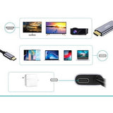 CHOETECH XCH-M180-GY-V2 Unidirectional Adapter USB-C (male) to HDMI 4K 60Hz (male) + PD100W Power Delivery 1.8M