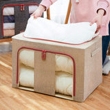 100L Cloth Storage Box Closet Organizer Storage Bags Clothes Storage Bags Wardrobe Organizer Idea CREAM