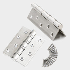 304 Flat Pin Hinge Spring 2Pack 100mm Folding Butt Door Cabinet Hinges Folding Furniture Hardware