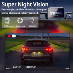 4-Channel 360° Panoramic 1080P HD Dash Cam Comes With 32GB TF Card