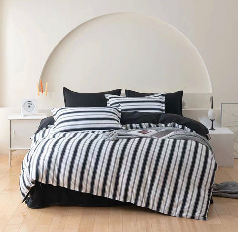 Ascar Striped Quilt Cover Set - King Size