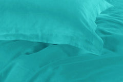 1000TC Tailored Super King Size Teal Duvet Quilt Cover Set